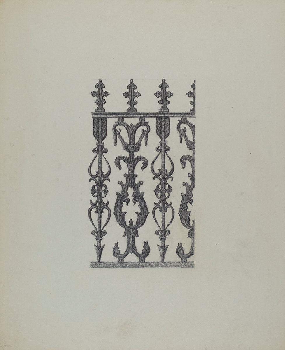 Iron Ornament by Eugene Shellady (American, active c. 1935), 16X12"(A3)Poster Print