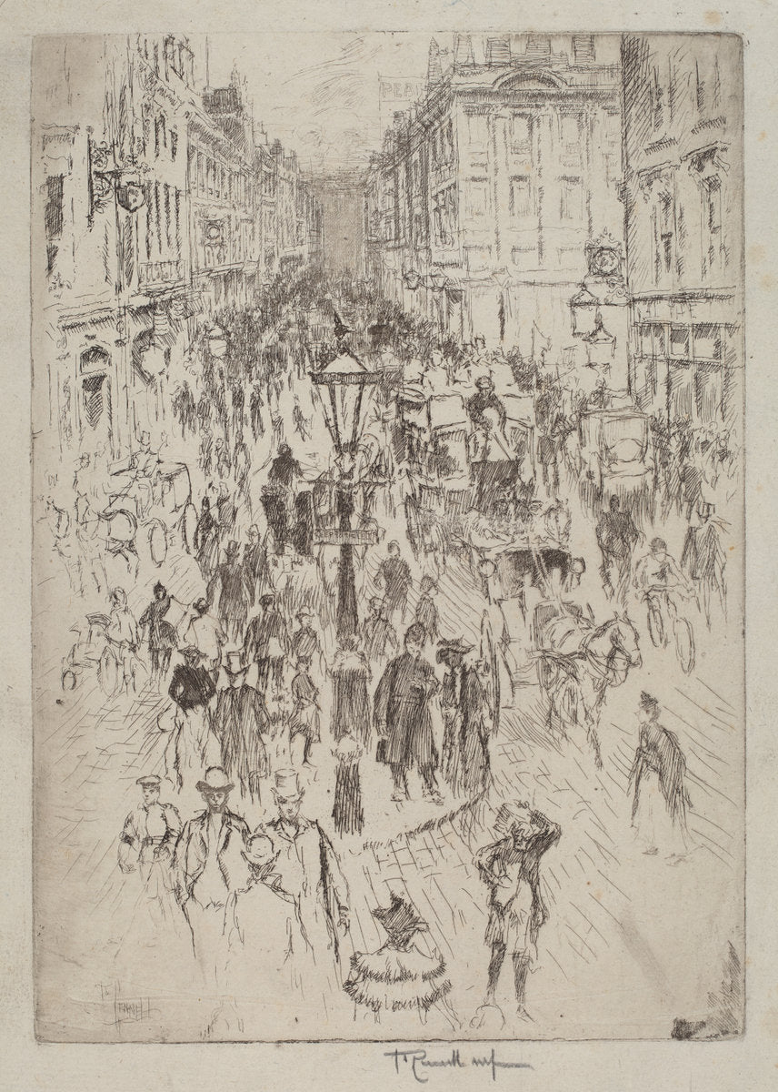 New Oxford Street, London by Joseph Pennell (American, 1857 - 1926), 16X12"(A3)Poster Print