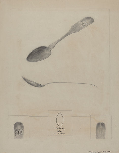 Silver Teaspoon by Francis Law Durand (American, active c. 1935), 16X12"(A3)Poster Print