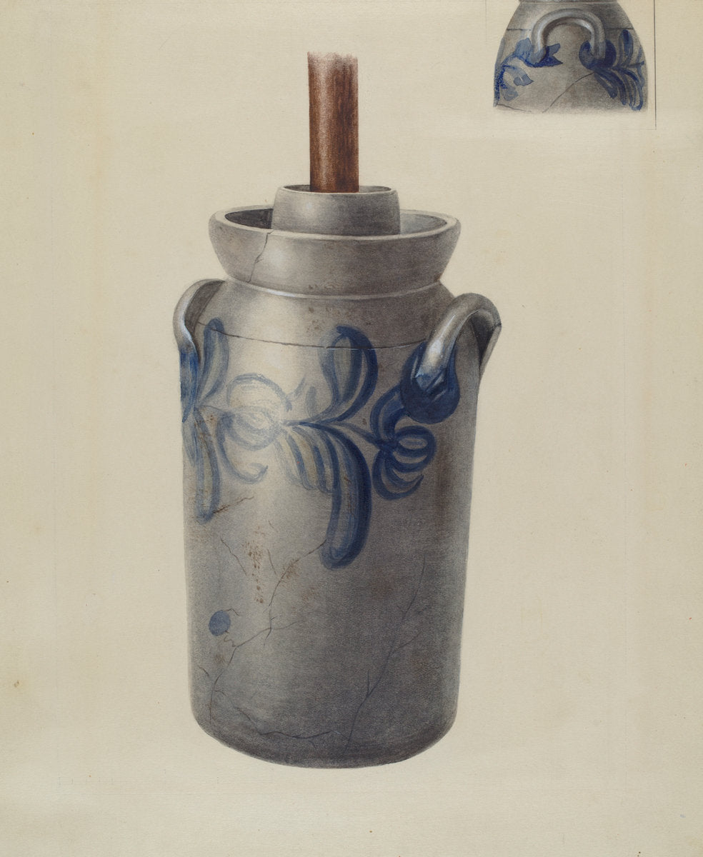 Butter Churn by Charlotte Sperber (American, active c. 1935), 16X12"(A3)Poster Print