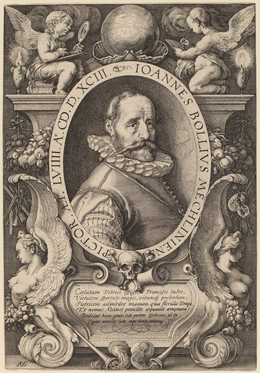 Hans Bol by Hendrik Goltzius (Dutch, 1558 - 1617), 16X12"(A3)Poster Print
