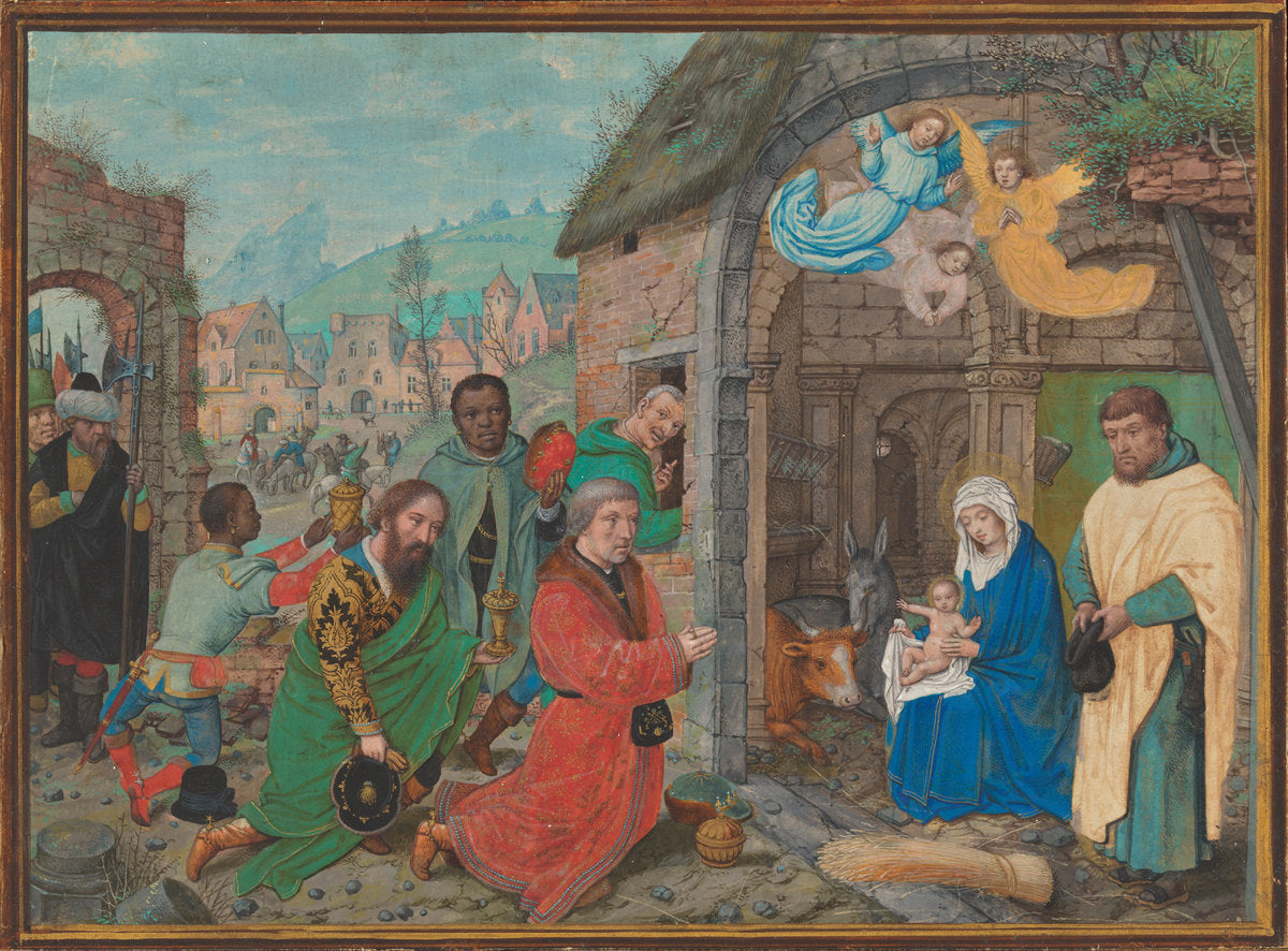 The Adoration of the Magi by Simon Bening (Flemish, 1483/1484 - 1561), 16X12"(A3)Poster Print
