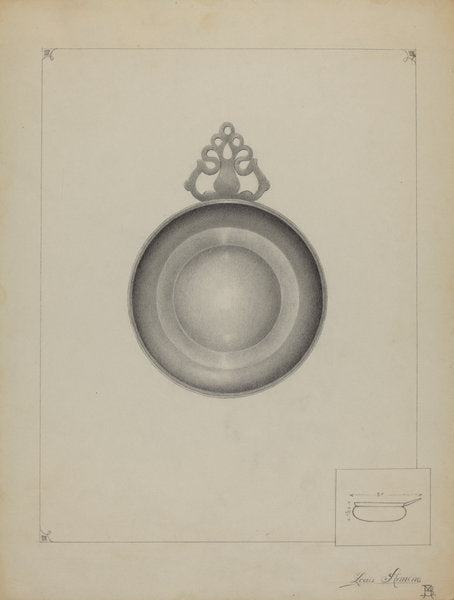 Pewter Porringer by Louis Annino (American, active c. 1935), 16X12"(A3)Poster Print