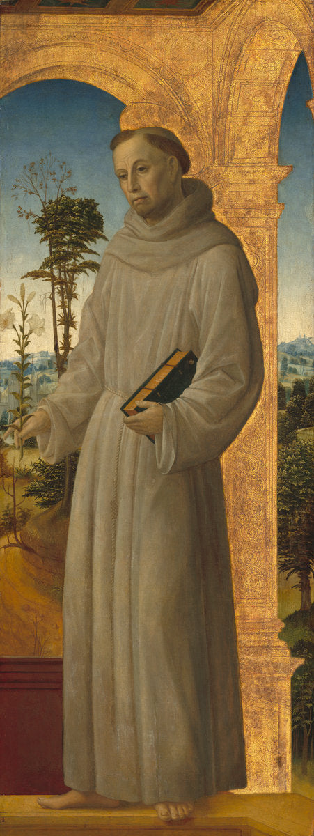 Saint Anthony of Padua by Vincenzo Foppa (Lombard, c. 1430 - 1515/1516), 16X12"(A3)Poster Print