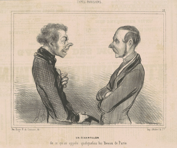 Un échantillon de ce qu'on appèll...les beaux de paris by Honoré Daumier (French, 1808 - 1879), 16X12"(A3)Poster Print