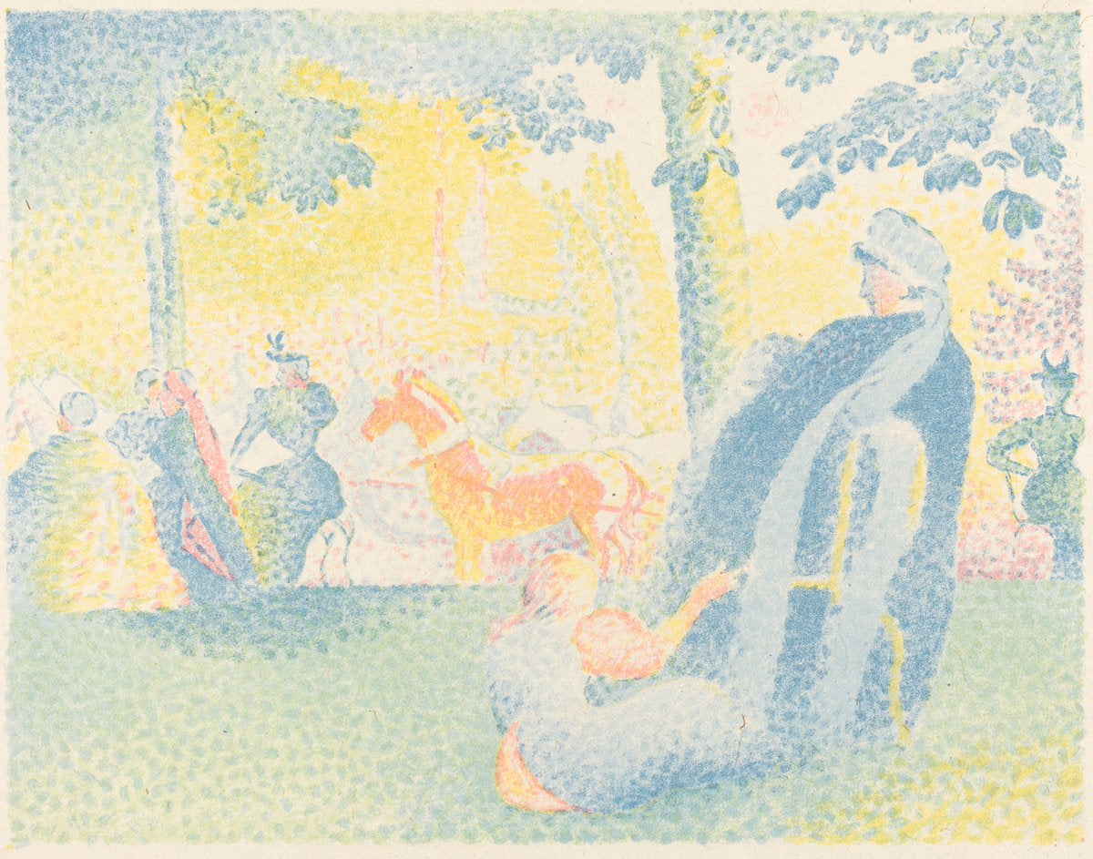 In the Park by Henri Edmond Cross (French, 1856 - 1910), 16X12"(A3)Poster Print