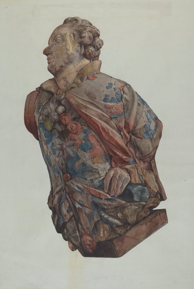 Figurehead by Ingrid Selmer-Larsen (American, 1913 - 2005), 16X12"(A3)Poster Print