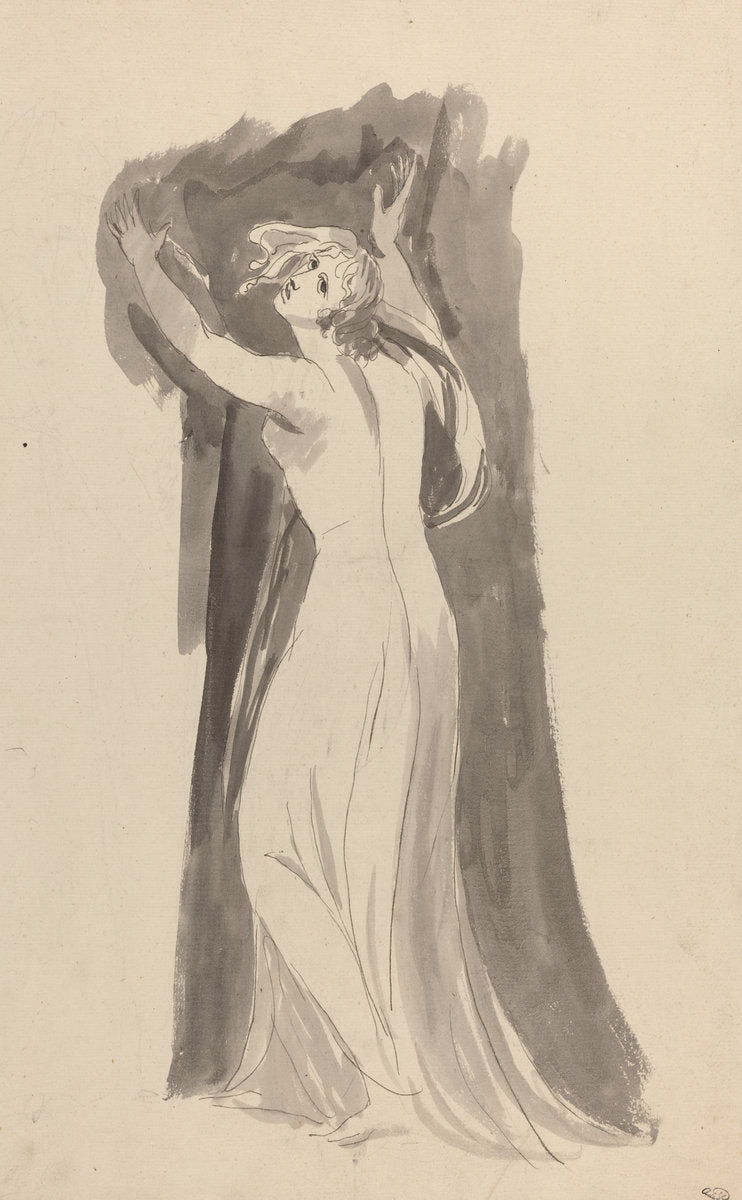 A Study of Miranda for "The Tempest" by George Romney (British, 1734 - 1802), 16X12"(A3)Poster Print