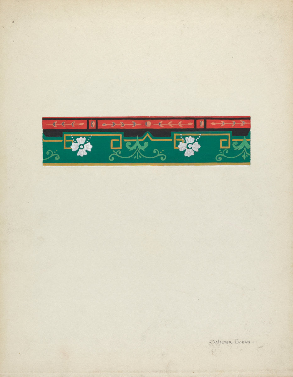 Wallpaper Border by Walter Doran (American, active c. 1935), 16X12"(A3)Poster Print