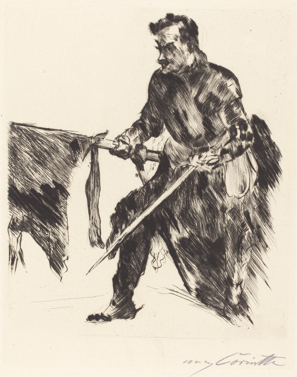The Actor Rudolf Rittner in the Role of Florian Geyer by Lovis Corinth (German, 1858 - 1925), 16X12"(A3)Poster Print