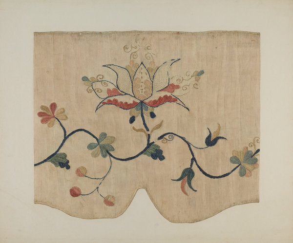 Bed Valance (Detail) by Marion Gaylord (American, active c. 1935), 16X12"(A3)Poster Print