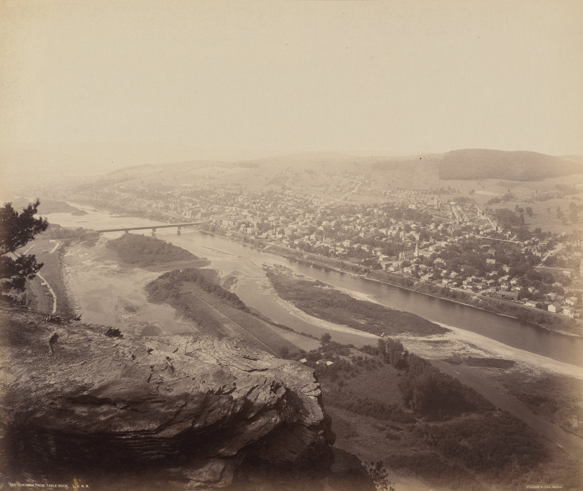 Towanda From Table Rock by William H. Rau (American, 1855 - 1920), 16X12"(A3)Poster Print