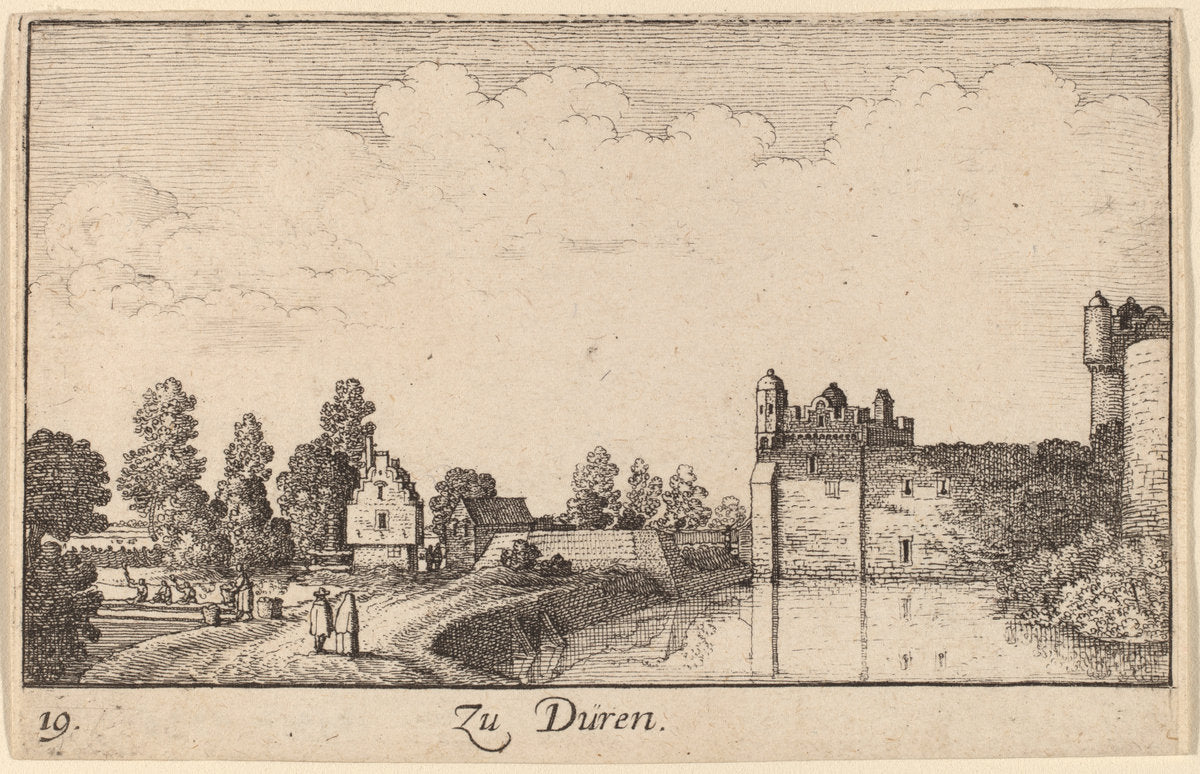 Duren by Wenceslaus Hollar (Bohemian, 1607 - 1677), 16X12"(A3)Poster Print