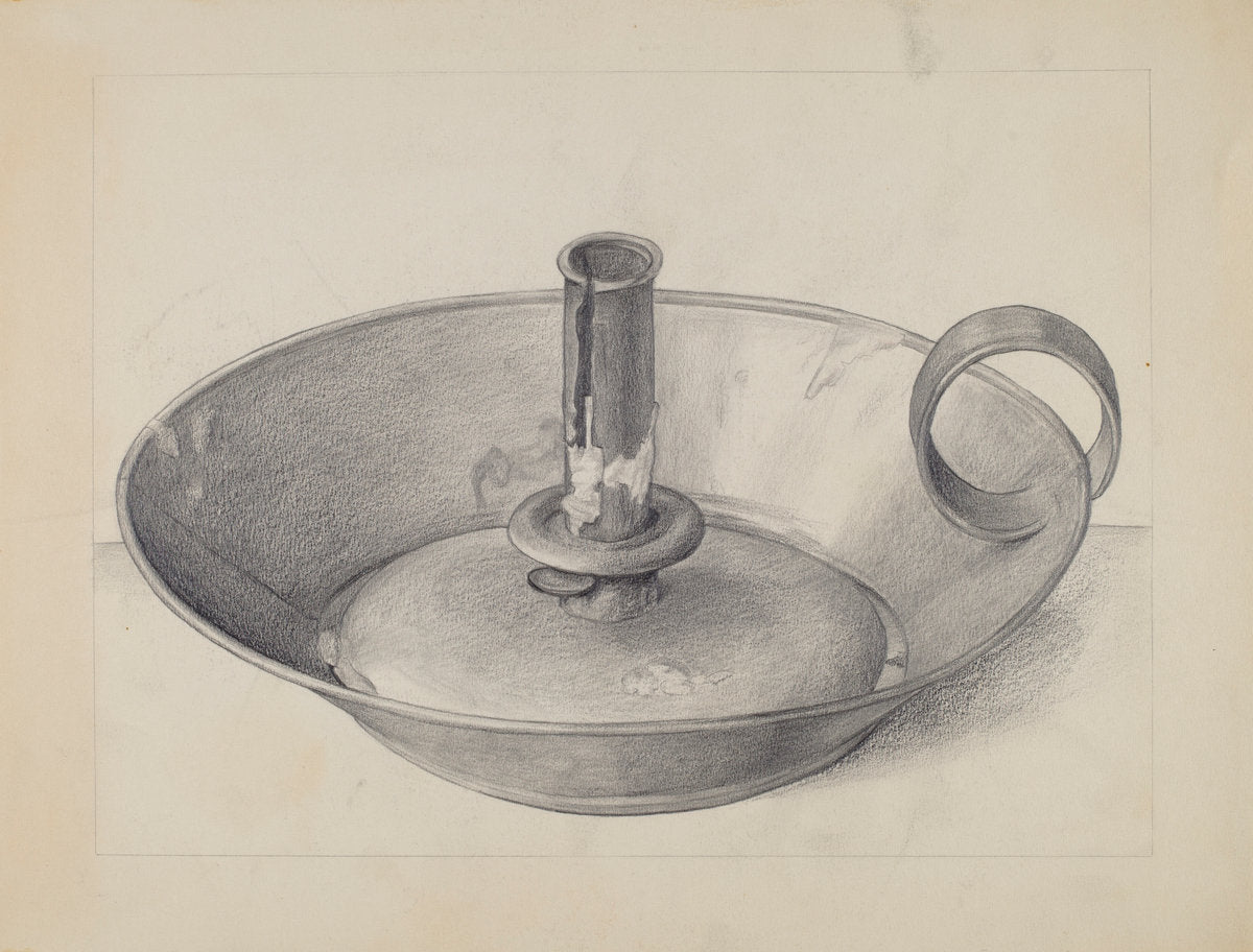 Candlestick by Janet Riza (American, active c. 1935), 16X12"(A3)Poster Print