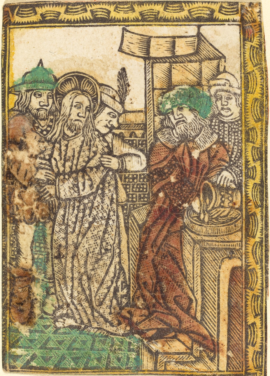 c. 1470/1480 by German 15th Century (Pilate Washing His Hands), 16X12"(A3)Poster Print
