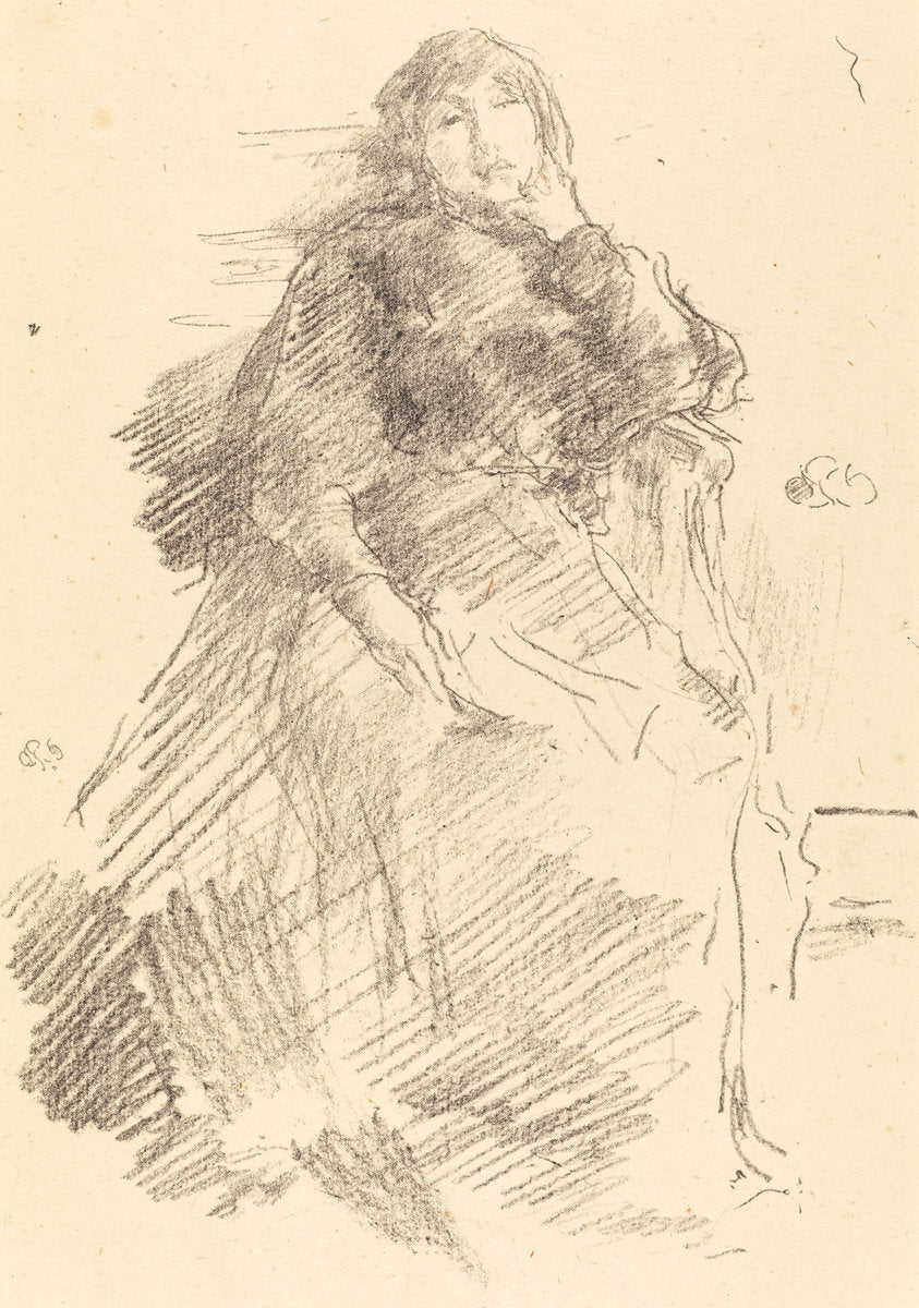 La Belle Dame Paresseuse by James McNeill Whistler (American, 1834 - 1903), 16X12"(A3)Poster Print