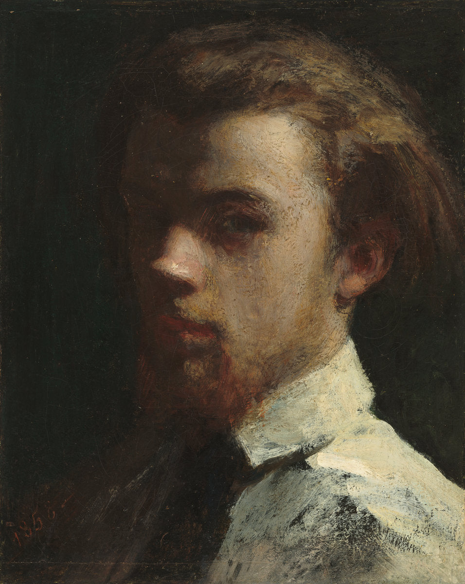 Self-Portrait by Henri Fantin-Latour (French, 1836 - 1904), 16X12"(A3)Poster Print