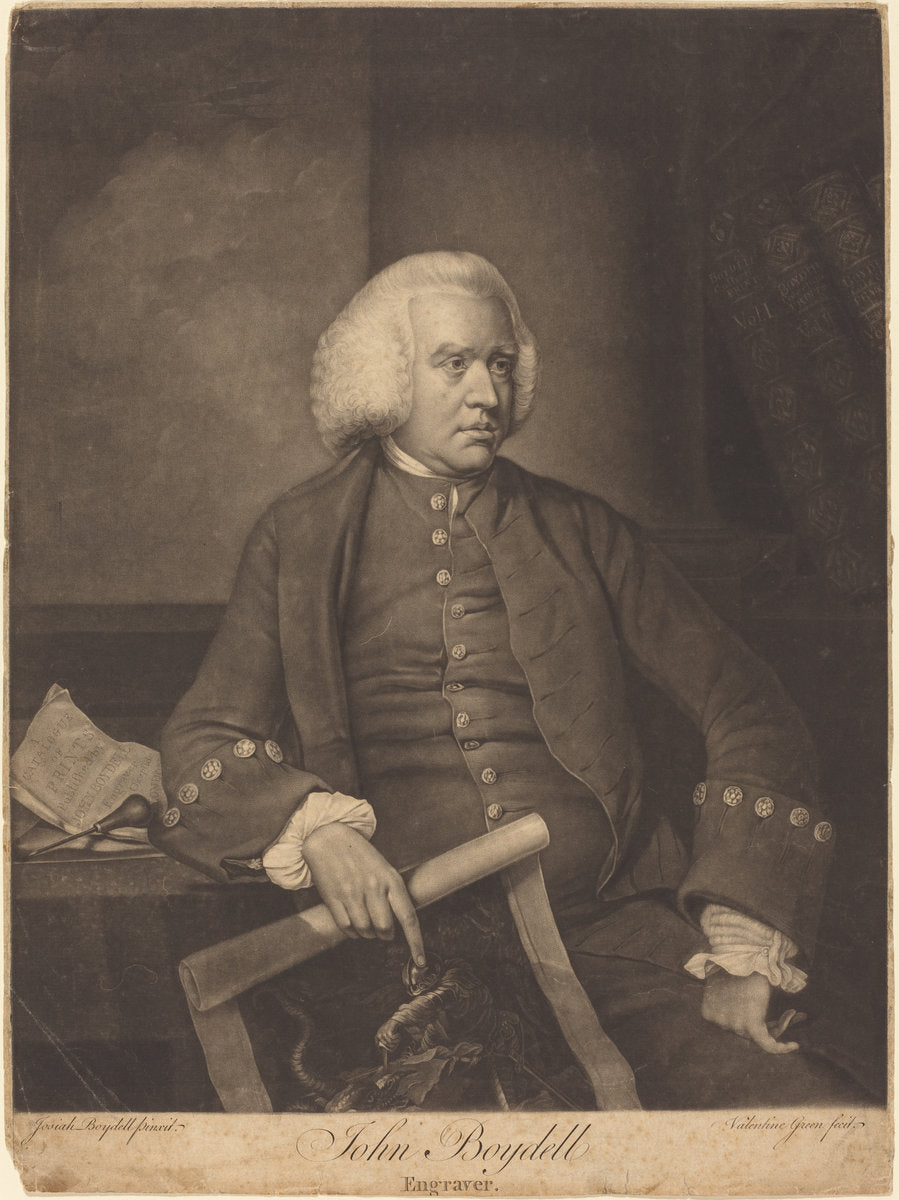 John Boydell by Valentine Green (British, 1739 - 1813), 16X12"(A3)Poster Print