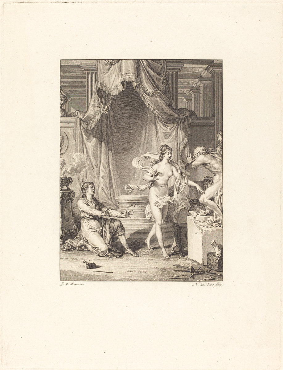 Pygmalion by Noël Le Mire after Jean-Michel Moreau (French, 1724 - 1801), 16X12"(A3)Poster Print