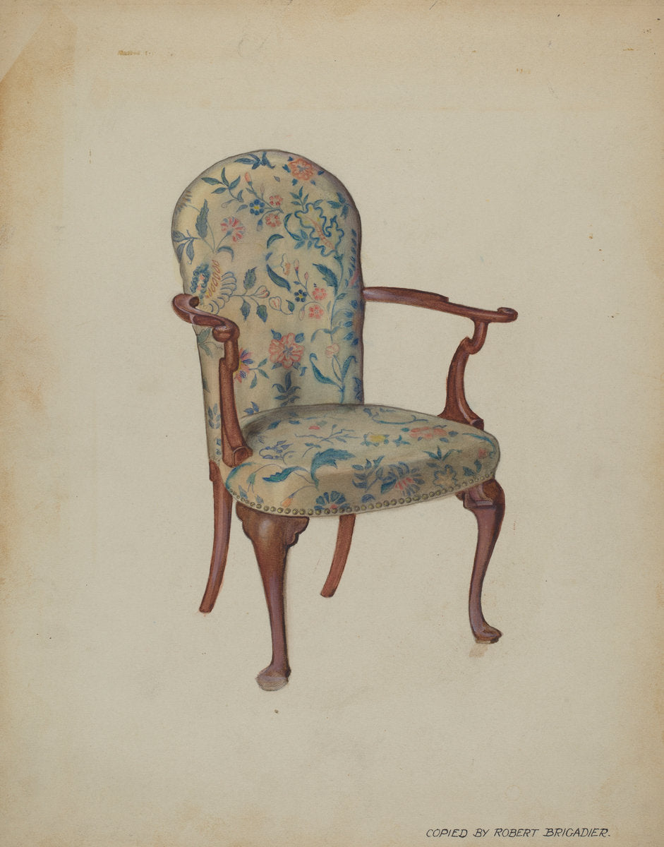 Armchair by Robert Brigadier (American, active c. 1935), 16X12"(A3)Poster Print