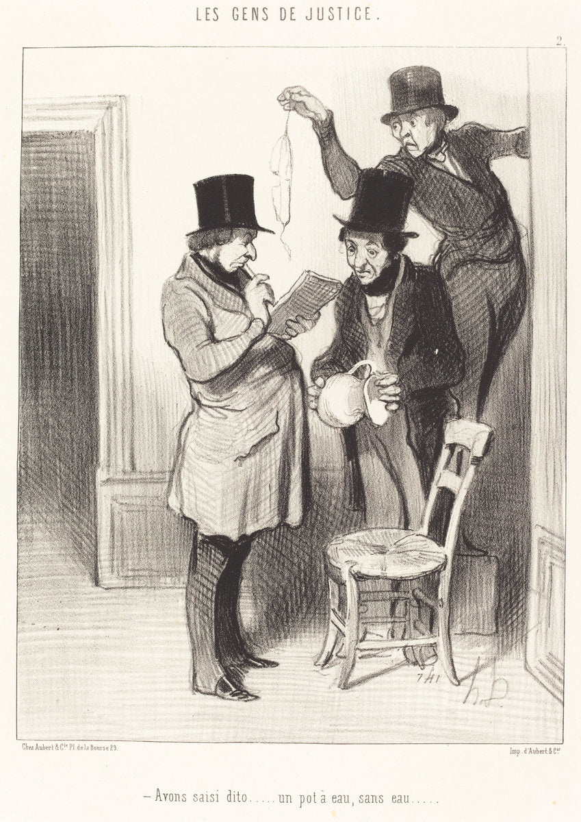 Avons saisi dito... un pot a eau, sans eau by Honoré Daumier (French, 1808 - 1879), 16X12"(A3)Poster Print
