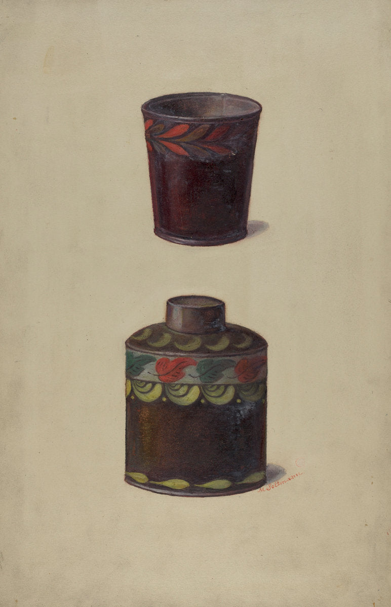 Toleware Tin Cannister by Max Soltmann (American, active c. 1935), 16X12"(A3)Poster Print