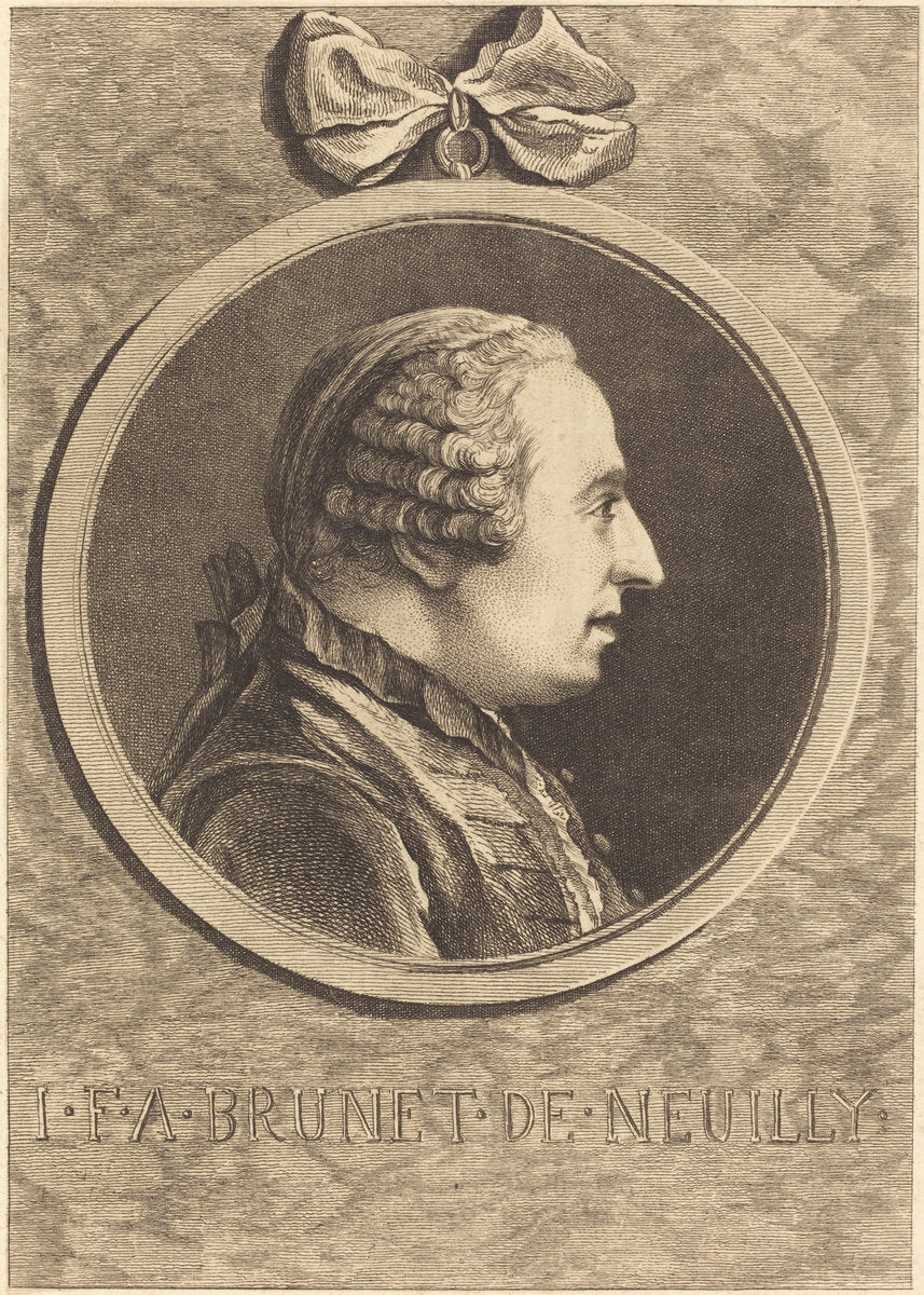 I.F.A. Brunet de Neuilly by Charles-Nicolas Cochin II (French, 1715 - 1790), 16X12"(A3)Poster Print