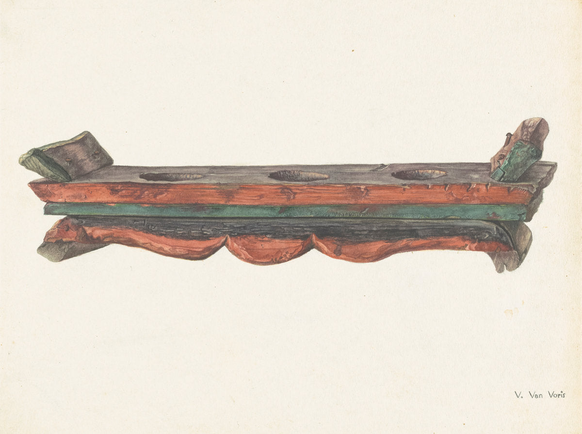 Chinese Altar Tray by Vera Van Voris (American, active c. 1935), 16X12"(A3)Poster Print