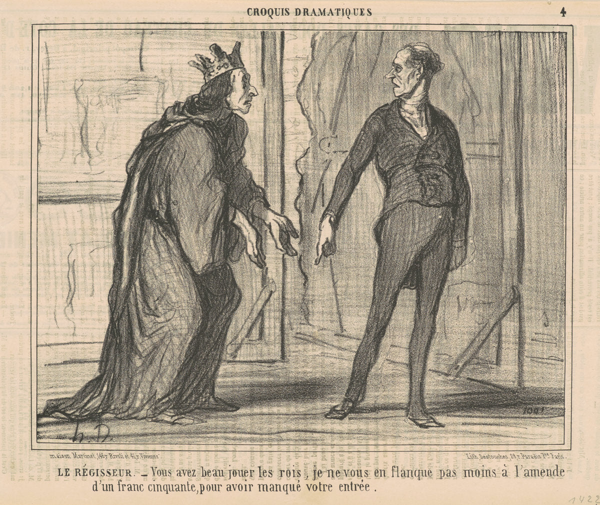 Le régisseur by Honoré Daumier (French, 1808 - 1879), 16X12"(A3)Poster Print