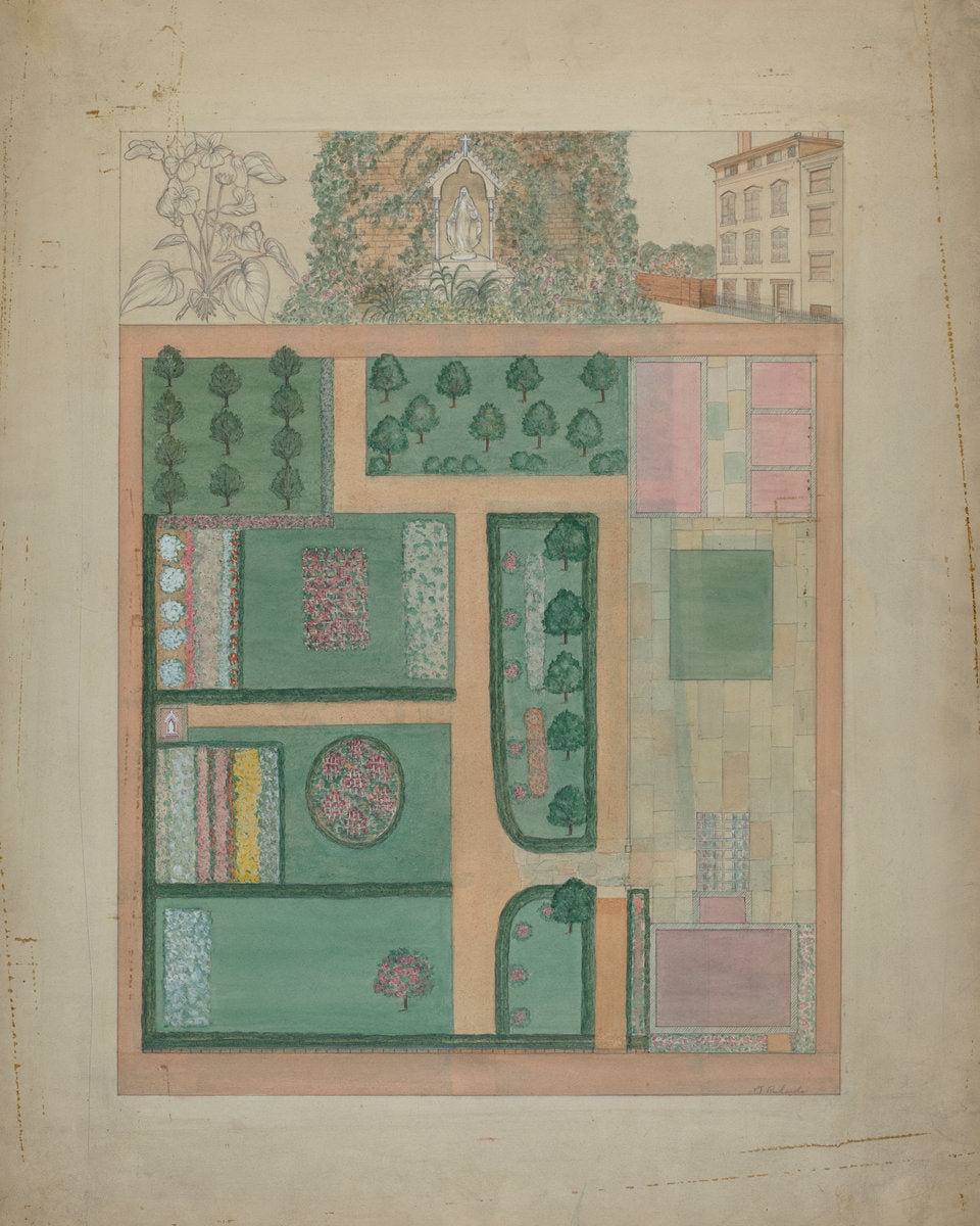 Parmentier Grounds by Virginia Richards (American, active c. 1935), 16X12"(A3)Poster Print