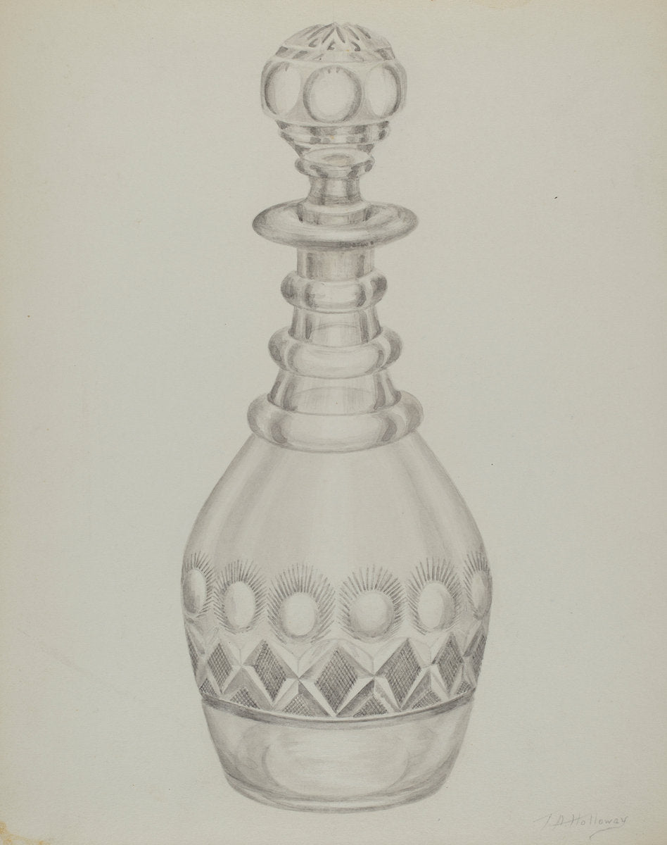 Decanter by Thomas Holloway (American, active c. 1935), 16X12"(A3)Poster Print