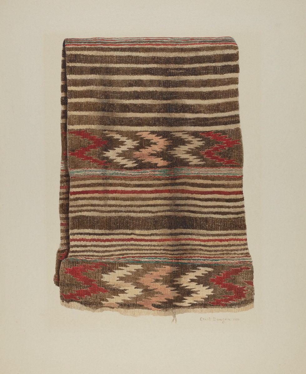 Saddle Blanket by Ethel Dougan (American, 1898 - 1976), 16X12"(A3)Poster Print