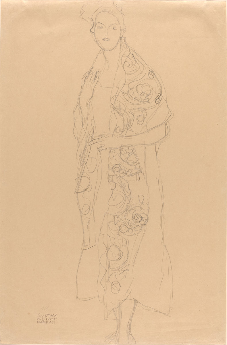 Portrait of a Woman by Gustav Klimt (Austrian, 1862 - 1918), 16X12"(A3)Poster Print