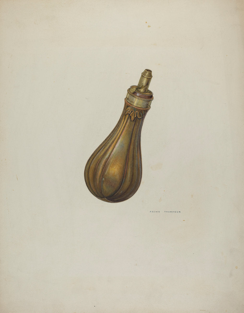 Powder Flask by Archie Thompson (American, active c. 1935), 16X12"(A3)Poster Print