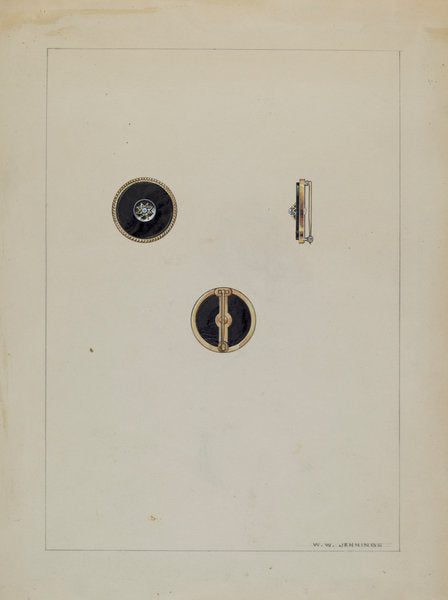 Brooch by Francis Jennings (American, active c. 1935 - 1940), 16X12"(A3)Poster Print