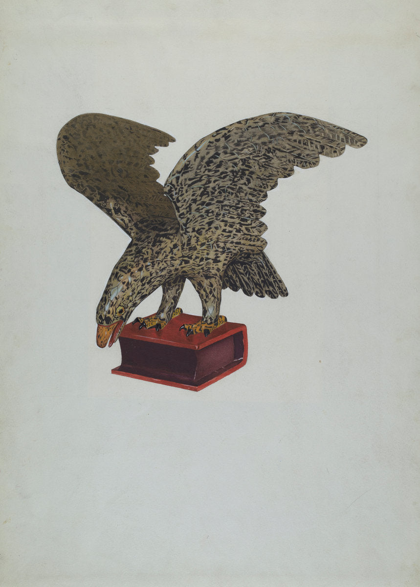 Spread Eagle on Bible by Joseph Goldberg (American, active c. 1935), 16X12"(A3)Poster Print