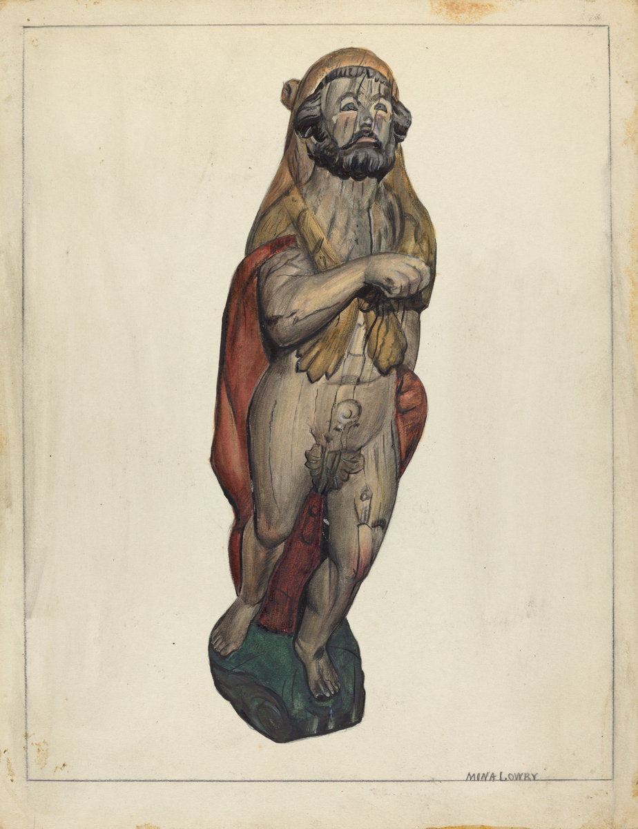 Figurehead: Hercules by Mina Lowry (American, 1894 - 1942), 16X12"(A3)Poster Print