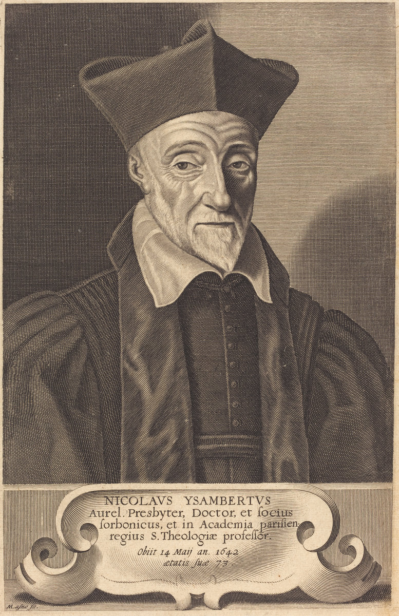 Nicolas Ysambert by Michel Lasne (French, 1590 or before - 1667), 16X12"(A3)Poster Print