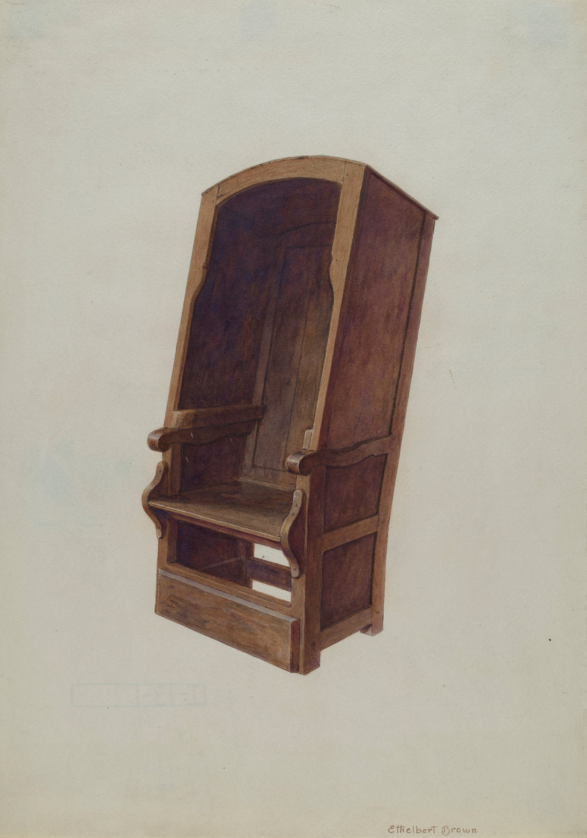 Chair by Ethelbert Brown (American, active c. 1935), 16X12"(A3)Poster Print