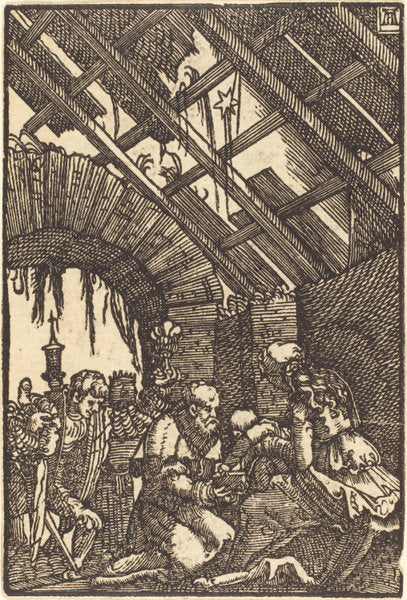 The Adoration of the Magi by Albrecht Altdorfer (German, 1480 or before - 1538), 16X12"(A3)Poster Print