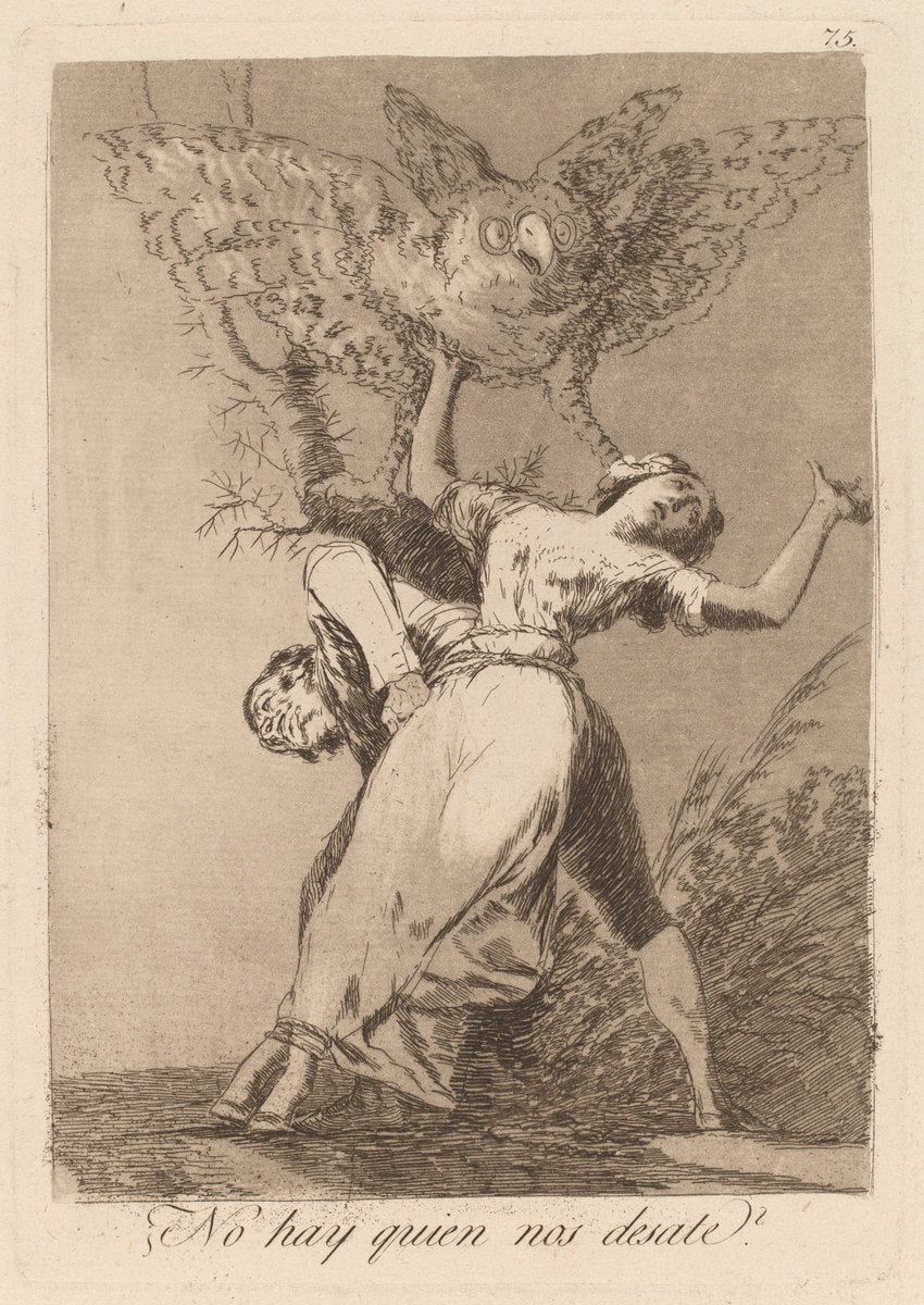 Los caprichos: No hay quien nos desate by Francisco de Goya (Spanish, 1746 - 1828), 16X12"(A3)Poster Print