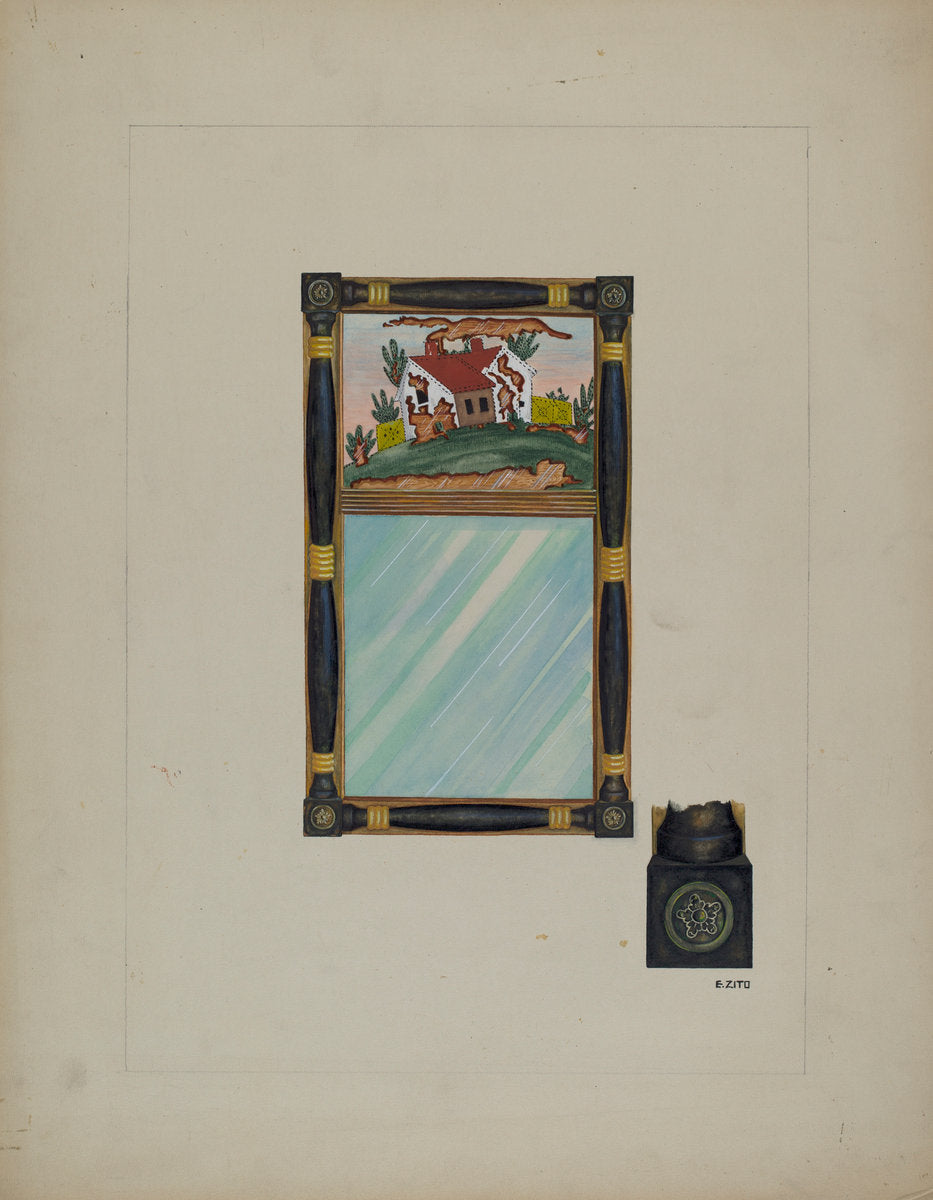 House Looking Glass by Emilio Zito (American, active c. 1935), 16X12"(A3)Poster Print