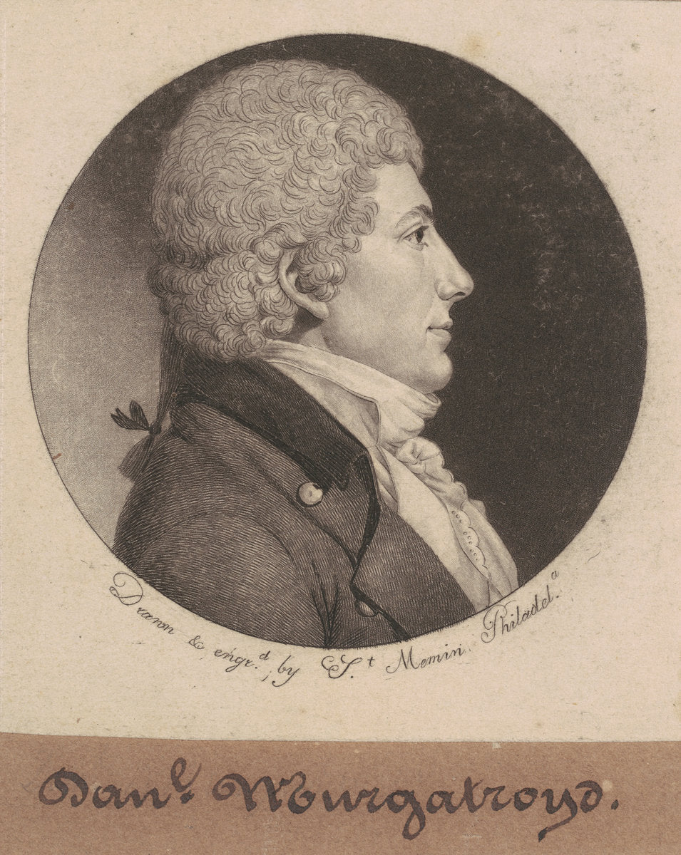 Daniel Murgatroyd by Charles B. J. Févret de Saint-Mémin (French, 1770 - 1852), 16X12"(A3)Poster Print
