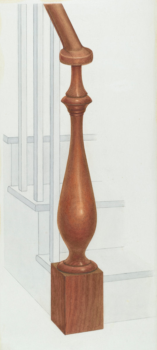Bishop Hill: Newel Post by Archie Thompson (American, active c. 1935), 16X12"(A3)Poster Print