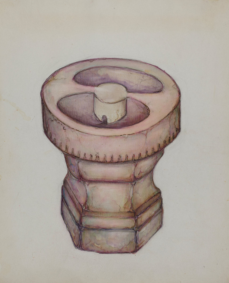 Baptismal Font by George Seideneck (American, active c. 1935), 16X12"(A3)Poster Print