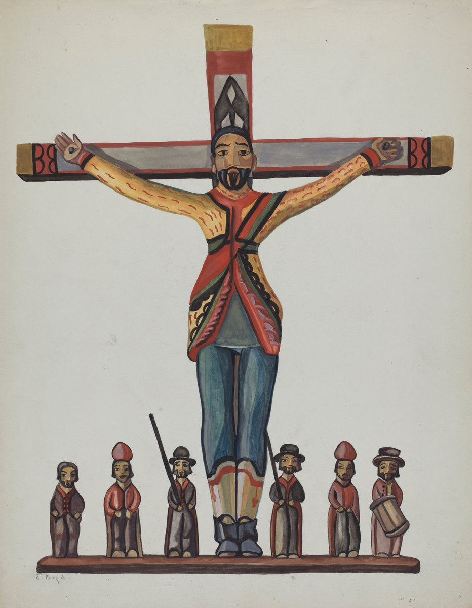 Bulto; Saint Acacio by E. Boyd (American, active c. 1935), 16X12"(A3)Poster Print