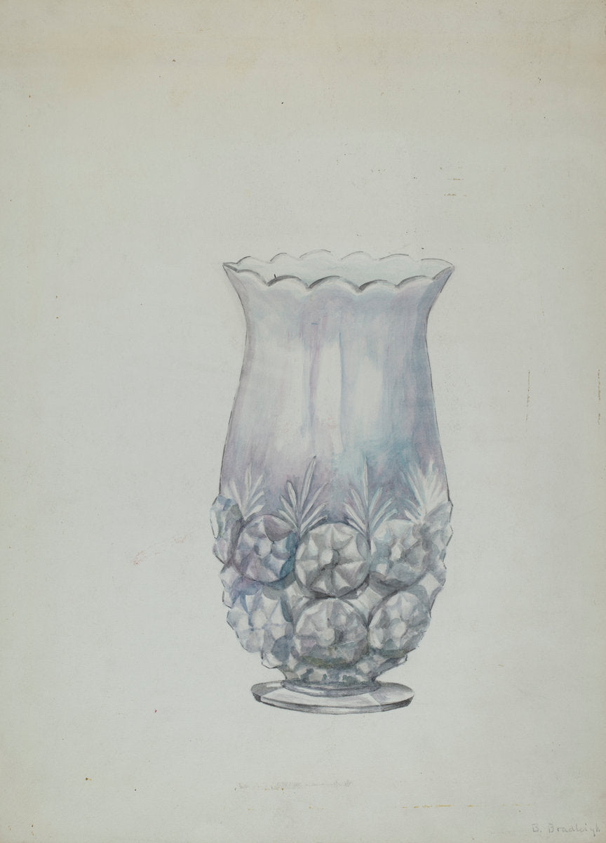 Glass Celery Dish by Beulah Bradleigh (American, active c. 1935), 16X12"(A3)Poster Print