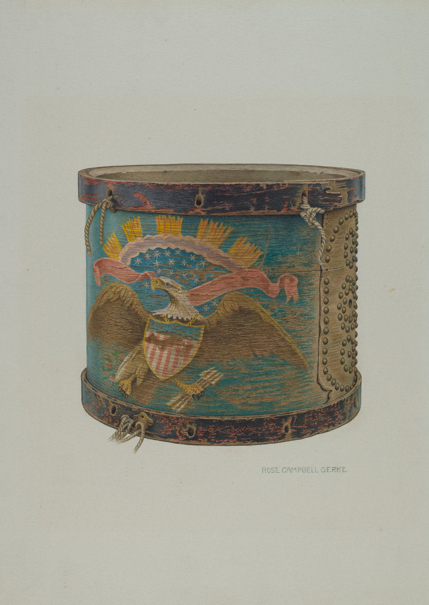 Snare Drum by Rose Campbell-Gerke (American, active c. 1935), 16X12"(A3)Poster Print
