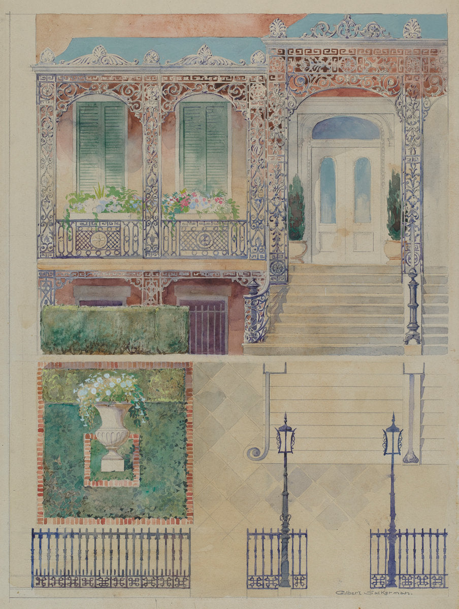 Ornamental Iron by Gilbert Sackerman (American, active c. 1935), 16X12"(A3)Poster Print