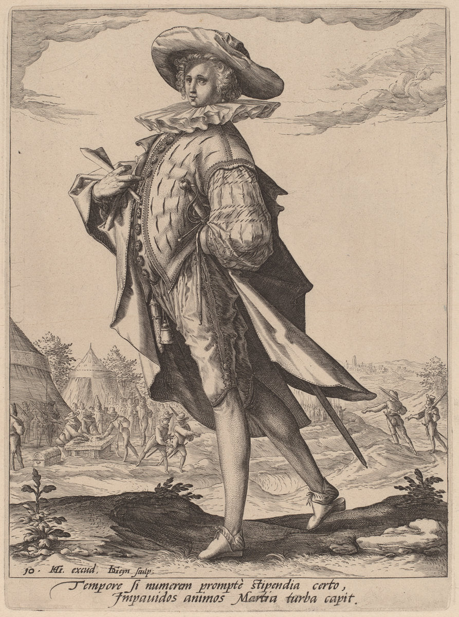 Treasurer by Jacques de Gheyn II after Hendrik Goltzius (Dutch, 1565 - 1629), 16X12"(A3)Poster Print
